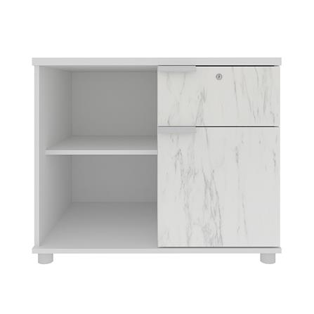 ตู้บานผสม SURE HBC-860 ลายหินอ่อน สีขาว