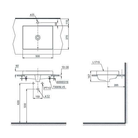อ่างล้างหน้า TOTO L1715 สีขาว_1