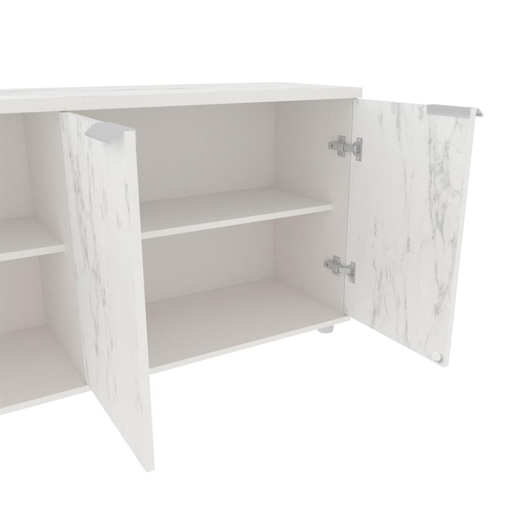 ตู้บานผสม SURE HBC-1540 ลายหินอ่อน สีขาว