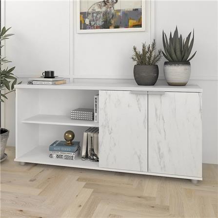 ตู้บานผสม SURE HBC-1540 ลายหินอ่อน สีขาว_4