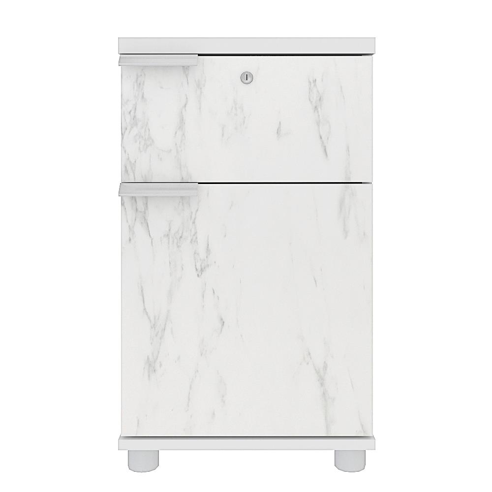 ตู้ลิ้นชัก SURE HBC-460 ลายหินอ่อน สีขาว