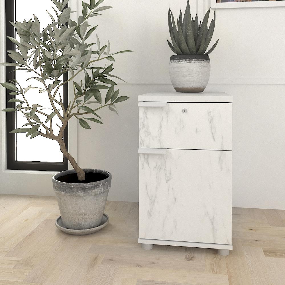 ตู้ลิ้นชัก SURE HBC-460 ลายหินอ่อน สีขาว