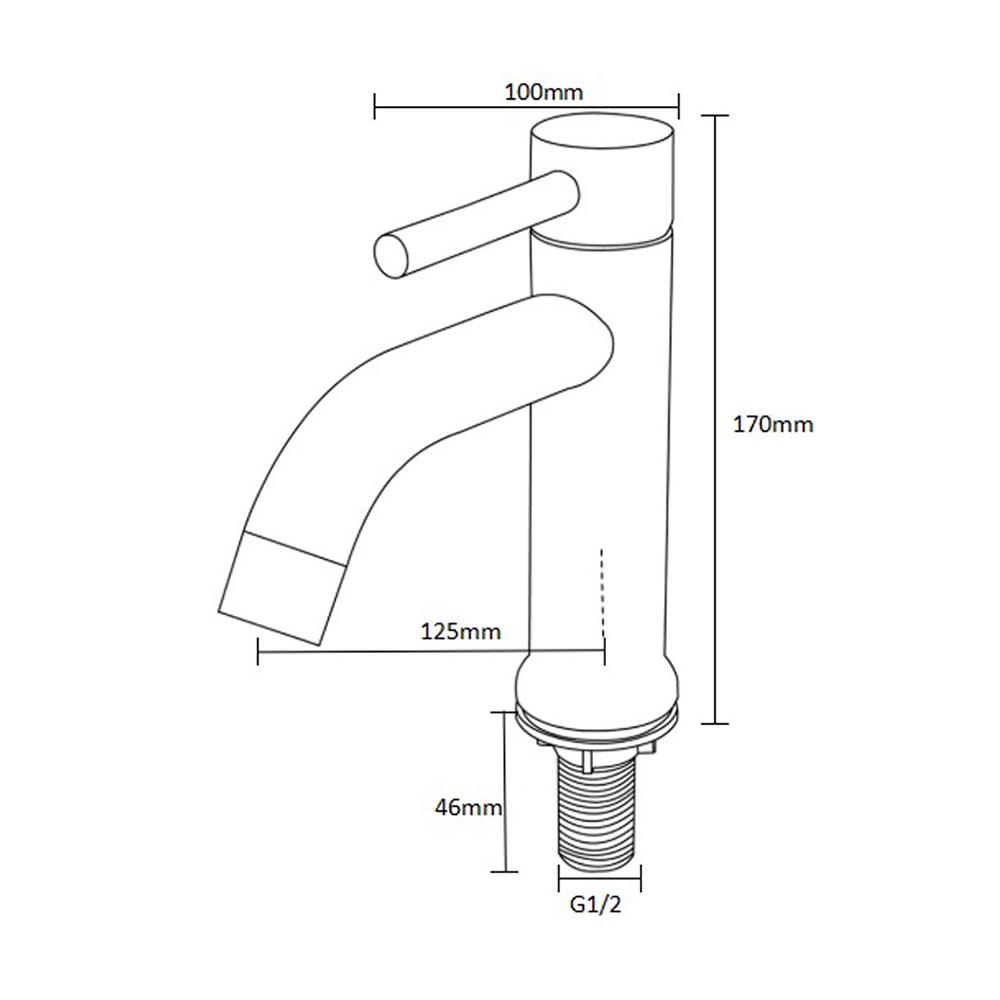 ก๊อกอ่างล้างหน้าเดี่ยว RASLAND RA BLK-30434