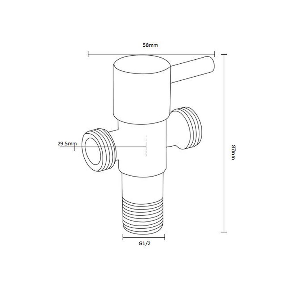 สต๊อปวาล์ว 2 ทาง RASLAND RA BLACK สีดำ