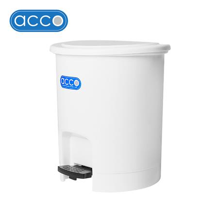 ถังขยะเหยียบกลม ACCO PASTEL 6L สีขาว