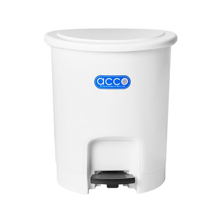 ถังขยะเหยียบกลม ACCO PASTEL 6L สีขาว_1