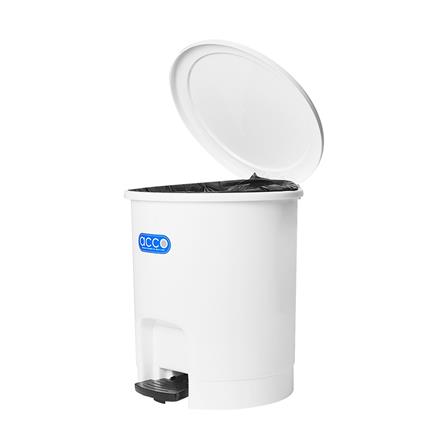 ถังขยะเหยียบกลม ACCO PASTEL 6L สีขาว_2