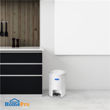 ถังขยะเหยียบกลม ACCO PASTEL 6L สีขาว_4