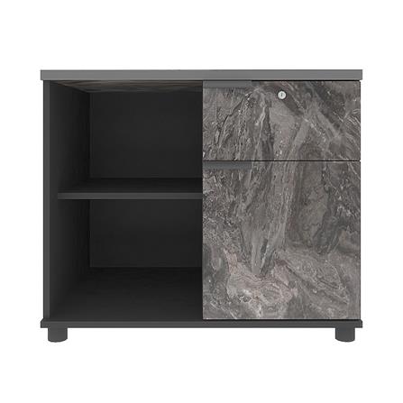 ตู้บานผสม SURE HBC-860 ลายหินอ่อน สีดำ