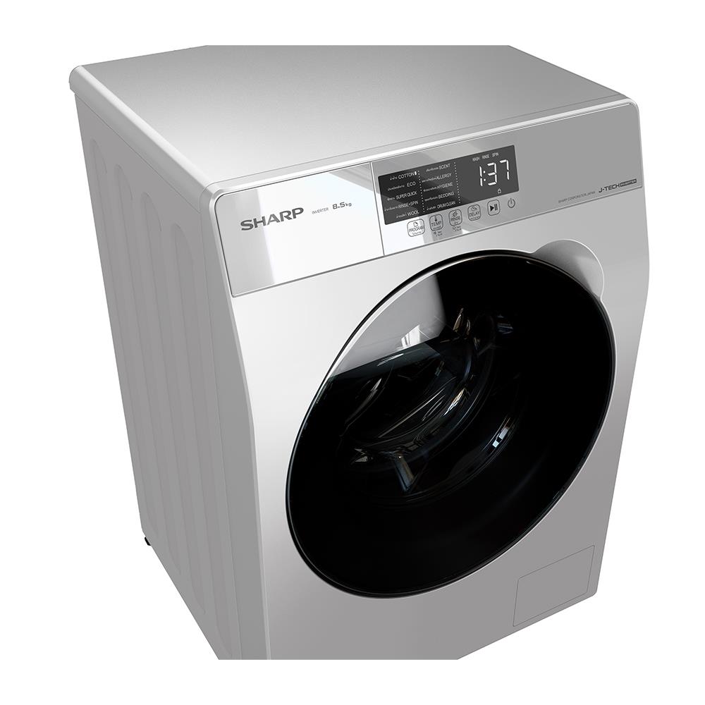 เครื่องซักผ้าฝาหน้า SHARP ES-FK852ET-W 8.5 กก. สีเทา อินเวอร์เตอร์