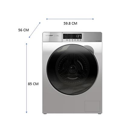 เครื่องซักผ้าฝาหน้า SHARP ES-FK852ET-W 8.5 กก. สีเทา อินเวอร์เตอร์_5