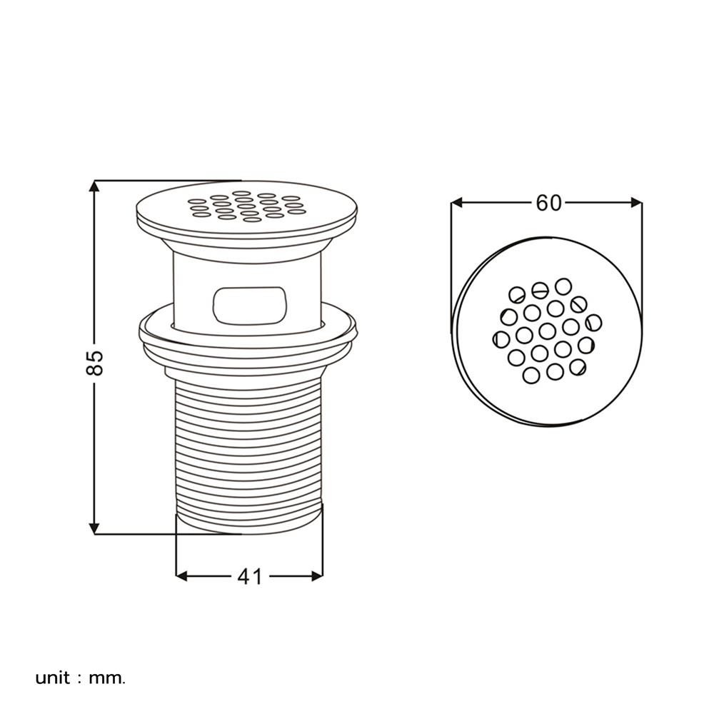 สะดืออ่างล้างหน้าแบบรูรังผึ้ง RASLAND RA BEE-1516