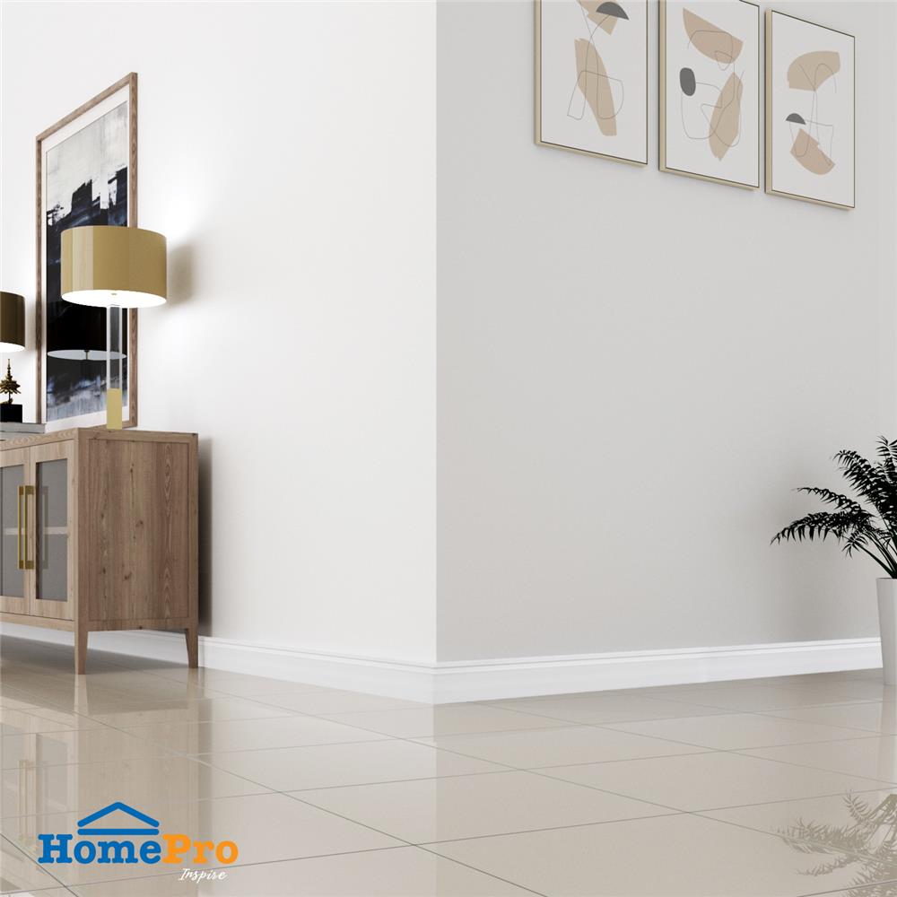 บัวพื้น PS CROBERN JC879-1105 9.5X300X1.2 ซม. สีขาว