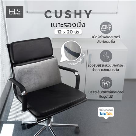 เบาะพิง HOME LIVING STYLE CUSHY 12X20 นิ้ว สีเทา_4