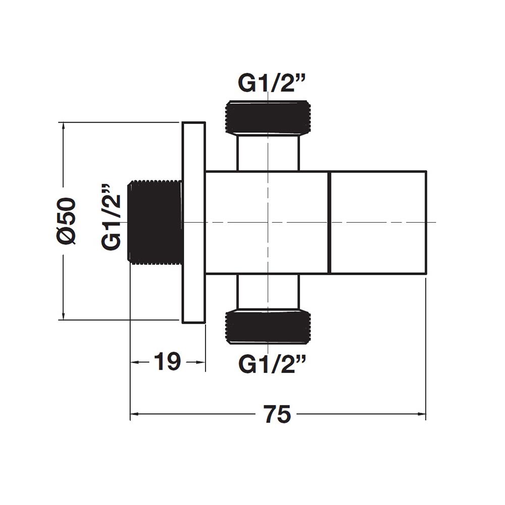 สต๊อปวาล์ว 2 ทาง HAFELE 495.60.829 สีดำ
