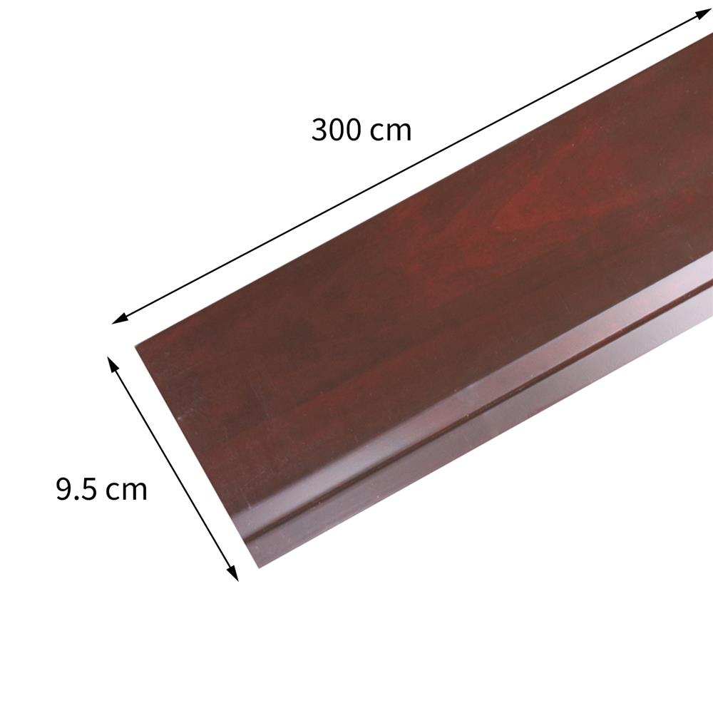 บัวพื้น PS CROBERN JC879-70312 9.5X300X1.2 ซม. สี BLACK WOOD