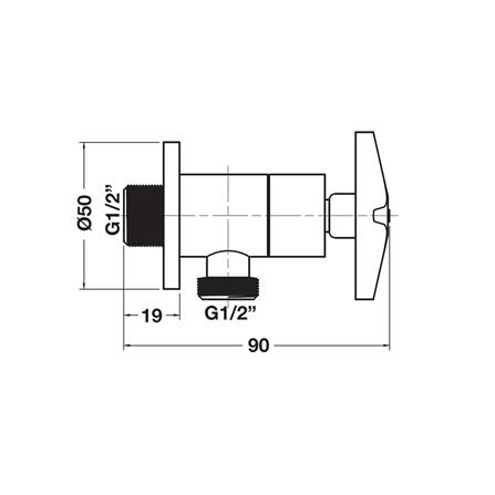 สต๊อปวาล์ว 1 ทาง HAFELE 495.60.825 สีดำ_1