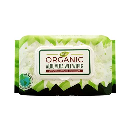 ผ้าเช็ดทำความสะอาด FRESH ORGANIC ALOE VERA 65 แผ่น