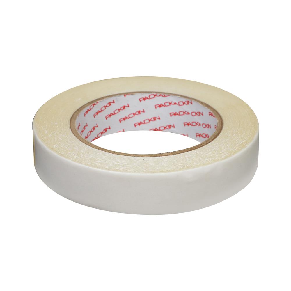 เทปกาว 2 หน้า เนื้อตาข่ายแรงยึดสูง PACK IN 24 มม.X15 ม. สีใส