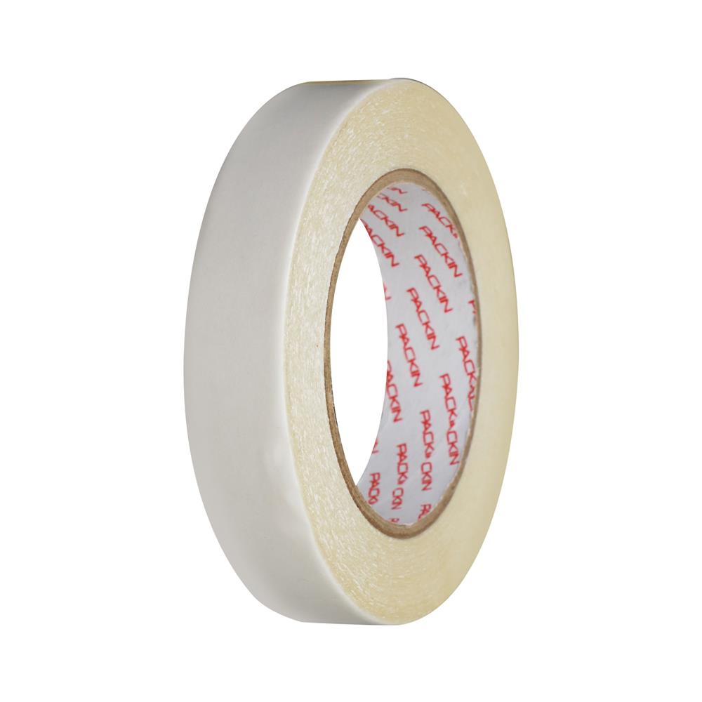 เทปกาว 2 หน้า เนื้อตาข่ายแรงยึดสูง PACK IN 24 มม.X15 ม. สีใส