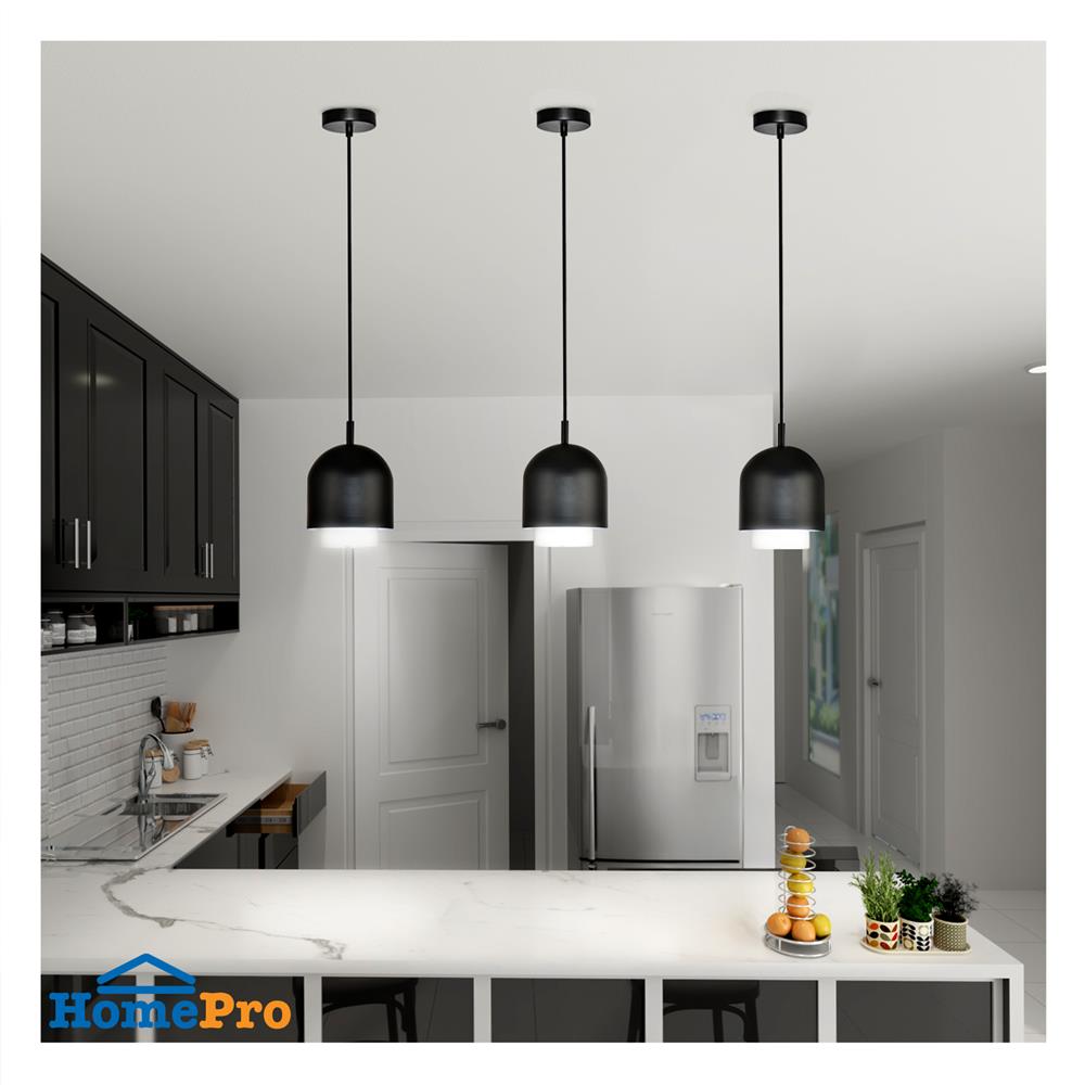 ไฟช่อ CARINI MODERN PH2148 แก้ว/โลหะ สีดำ/ขาว 1 หัว