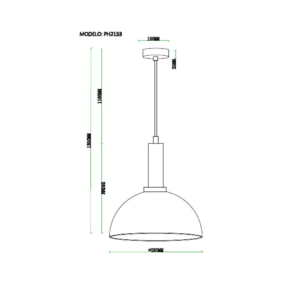 ไฟช่อ CARINI MODERN PH2153 โลหะ สีเทา/ทอง 1หัว