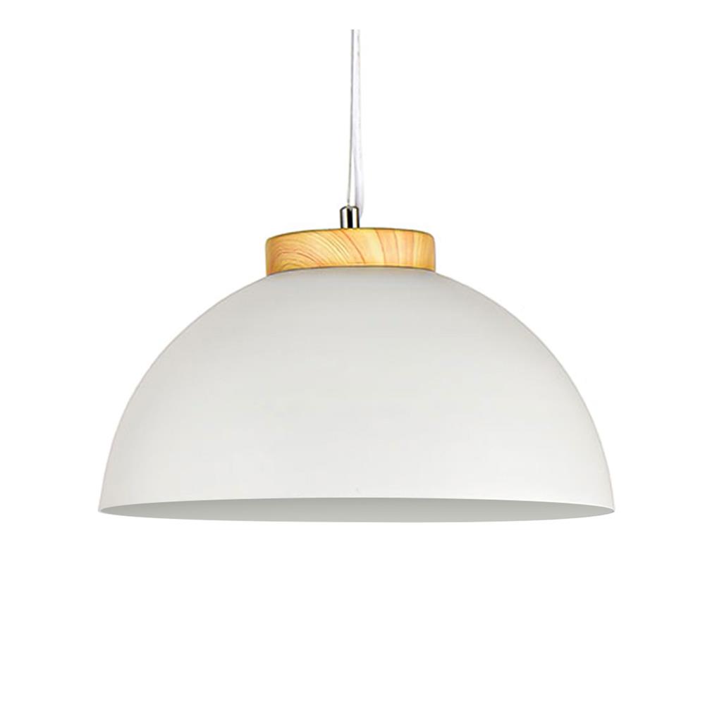 ไฟช่อ CARINI MODERN PH2149 โลหะ สีขาว/ลายไม้/เงิน 1 หัว