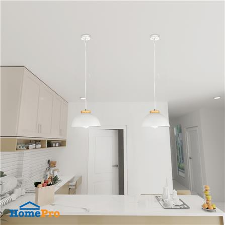 ไฟช่อ CARINI MODERN PH2149 โลหะ สีขาว/ลายไม้/เงิน 1 หัว_3