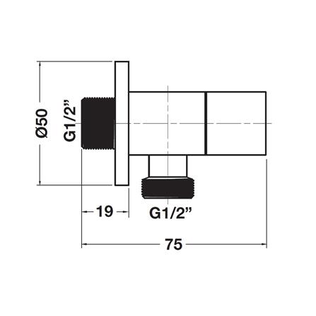 สต๊อปวาล์ว 1 ทาง HAFELE 495.60.826 สีดำ_1