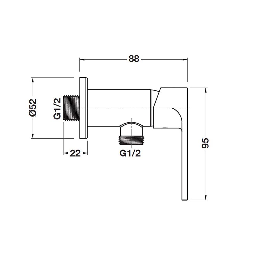วาล์วฝักบัว HAFELE 485.61.054