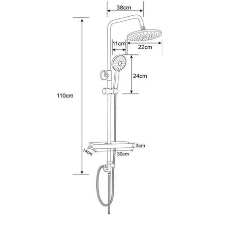 ฝักบัว RAIN SHOWER RASLAND RA RAIN-BKK สีดำ_4