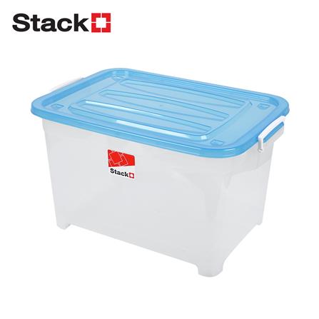 กล่องเก็บของมีล้อ STACKO S55 A 50 ลิตร 58X40X32 ซม. สีฟ้า_0