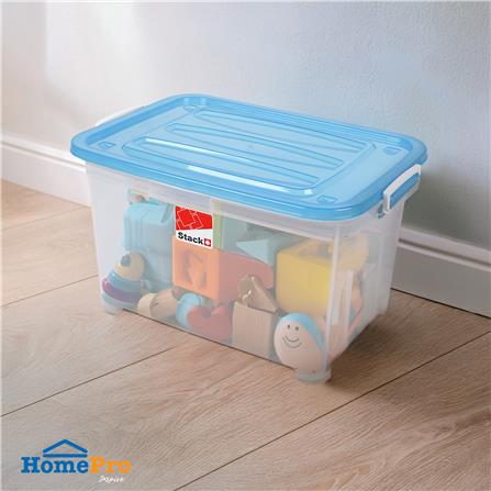 กล่องเก็บของมีล้อ STACKO S55 A 50 ลิตร 58X40X32 ซม. สีฟ้า_3
