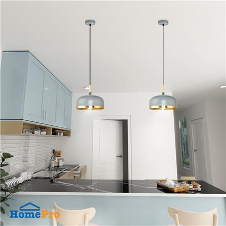 ไฟช่อ CARINI MODERN PH2154 สีเทา/ทอง/ลายไม้ 1 หัว_3