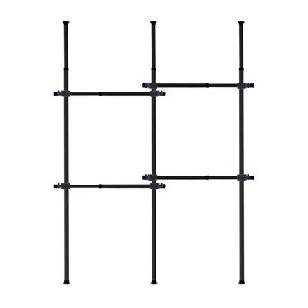 ราวแขวนผ้าปรับระดับได้ 4 ราวแขวน TUGU R02B สีดำ