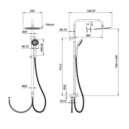 ฝักบัว RAIN SHOWER HAFELE 495.60.088_1