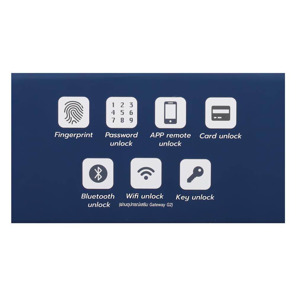 กลอนดิจิตอล AZLE H1B สีดำ