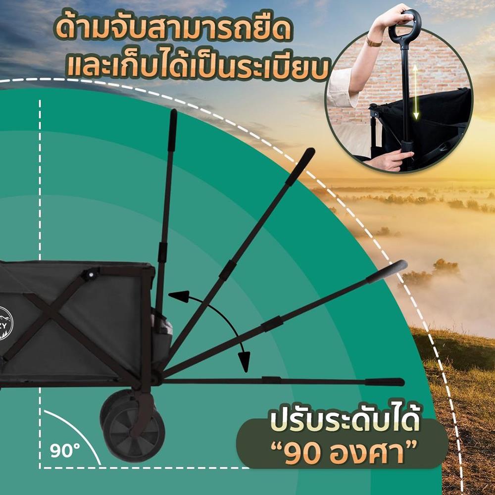 รถเข็นแคมป์ปิ้ง EAZY TOOLS ลายทหาร