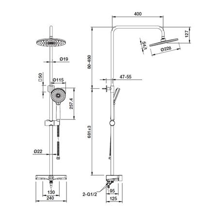 ฝักบัว RAIN SHOWER HAFELE 495.60.087_2