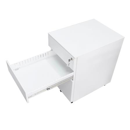 ตู้ลิ้นชักเหล็ก 3 ลิ้นชัก พร้อมเบาะฟ้า DESKSPACE สีขาว/ฟ้า_2