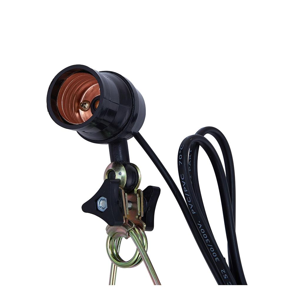 ขั้วหลอดขาหนีบสปริง SOKAWA E27 S-059 สีดำ