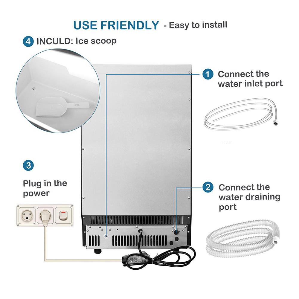 เครื่องทำน้ำแข็งอัตโนมัติ HICON HZB-90F