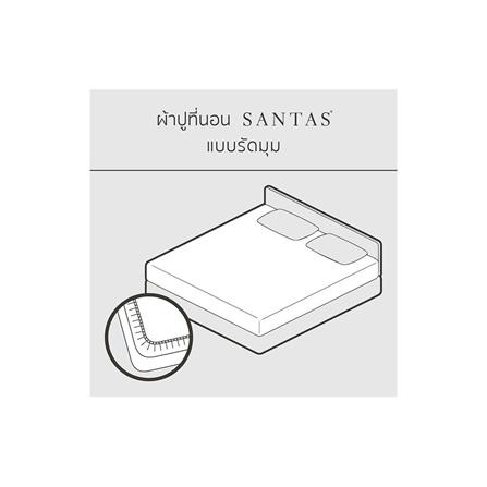 ชุดผ้าปูที่นอน 6 ฟุต 5 ชิ้น SANTAS INK ART สีม่วง_4