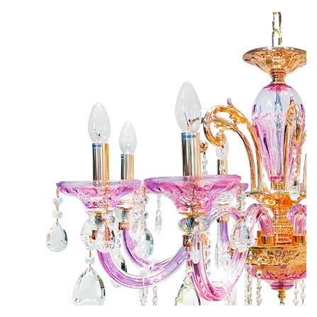 ไฟช่อ CARINI 6158-8 แก้ว/โลหะ/สีม่วง/สีขาว/สีทอง 8 หัว_1