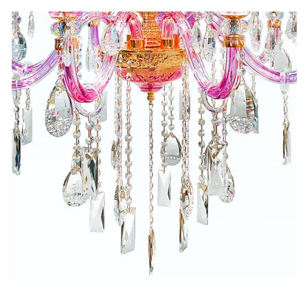 ไฟช่อ CARINI 6158-8 แก้ว/โลหะ/สีม่วง/สีขาว/สีทอง 8 หัว_2