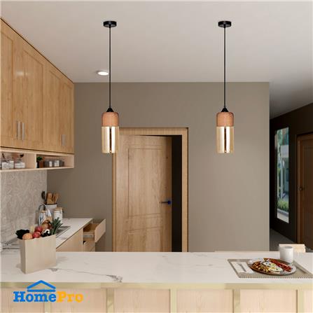 ไฟช่อ CARINI PH2147-B สีชา/ลายไม้/ดำ 1 หัว_2