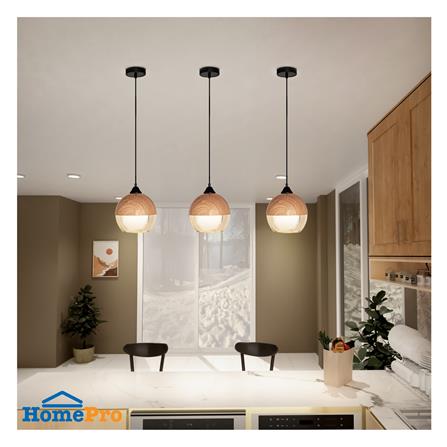 ไฟช่อ CARINI PH2147-D สีชา/ลายไม้/ดำ 1 หัว_2