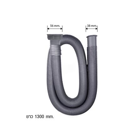 ท่อย่น+แคลมป์รัด PARNO AC03 1.3 ม. สีเทา_3