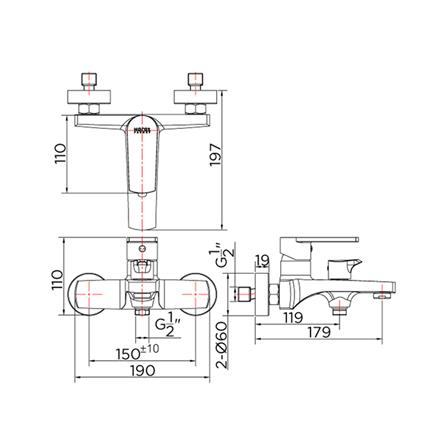 ก๊อกผสมอ่างอาบ KARAT FAUCET KF-58-720-50_1