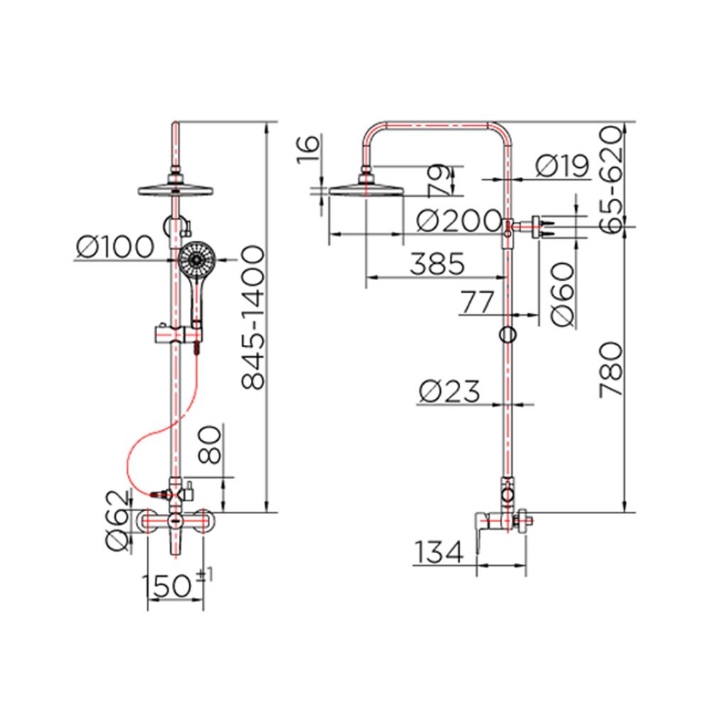 ฝักบัว RAIN SHOWER KARAT FAUCET KRS-034-783